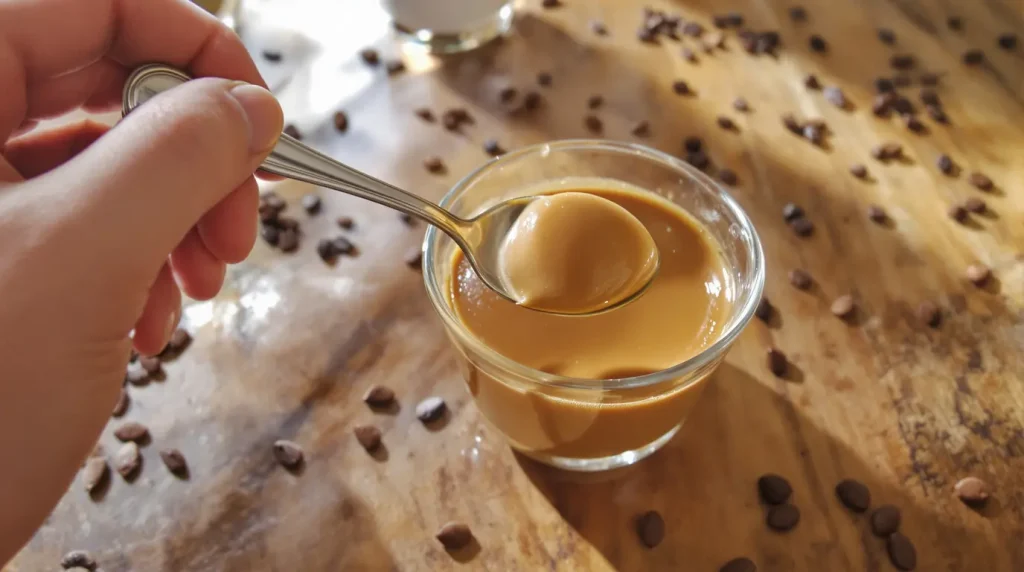 J’ai troqué les flans et mousses du commerce pour cette crème dessert au café maison : onctueuse, sans œufs et vraiment facile à faire !